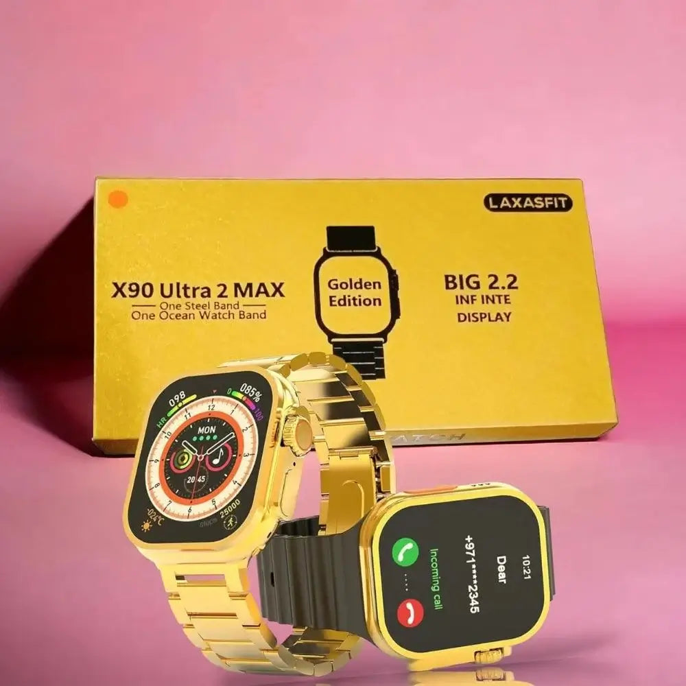 X 90 Ultra 2 MAX Golden Edition Smart Watch | 2.2" HD Display