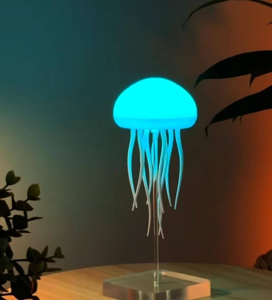 Floating Jellyfish Lamp - LED Aquarium Night Light with Color Changing Effects