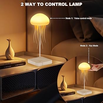 Floating Jellyfish Lamp - LED Aquarium Night Light with Color Changing Effects