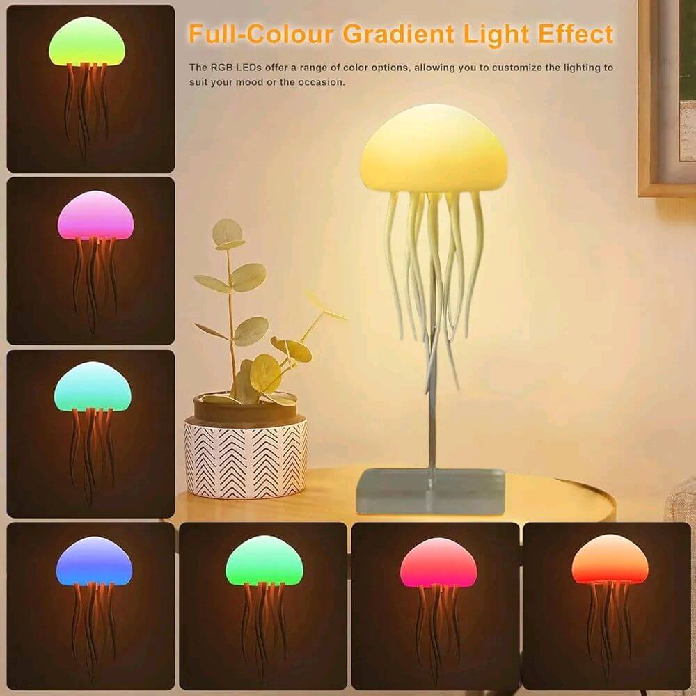 Floating Jellyfish Lamp - LED Aquarium Night Light with Color Changing Effects