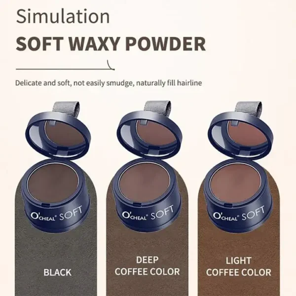 O'CHEAL Black Hairline Powder, Hair Loss Cover Up Powder, Hair Fibers For Thinning Hair, Instantly Root Touch Up Hair Color For Gray Hair Coverage, Sweatproof Hairline Shadow Powder For Men And Women