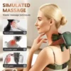 Heated Pillow Neck And Back Massager, Bionic Neck Shoulder Massager, Electric Kneading Muscles Massager