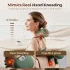 Heated Pillow Neck And Back Massager, Bionic Neck Shoulder Massager, Electric Kneading Muscles Massager