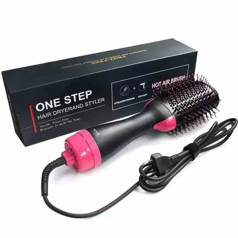 3-in-1 One-Step Hot Air Brush – Professional Hair Dryer, Curler, and Straightener Styler - Image 12
