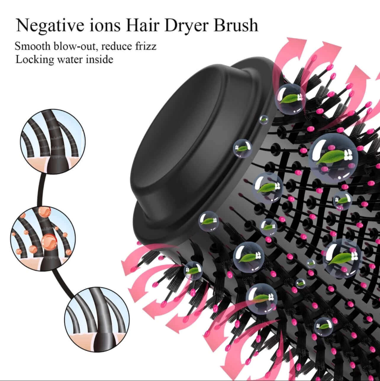 3-in-1 One-Step Hot Air Brush – Professional Hair Dryer, Curler, and Straightener Styler - Image 8