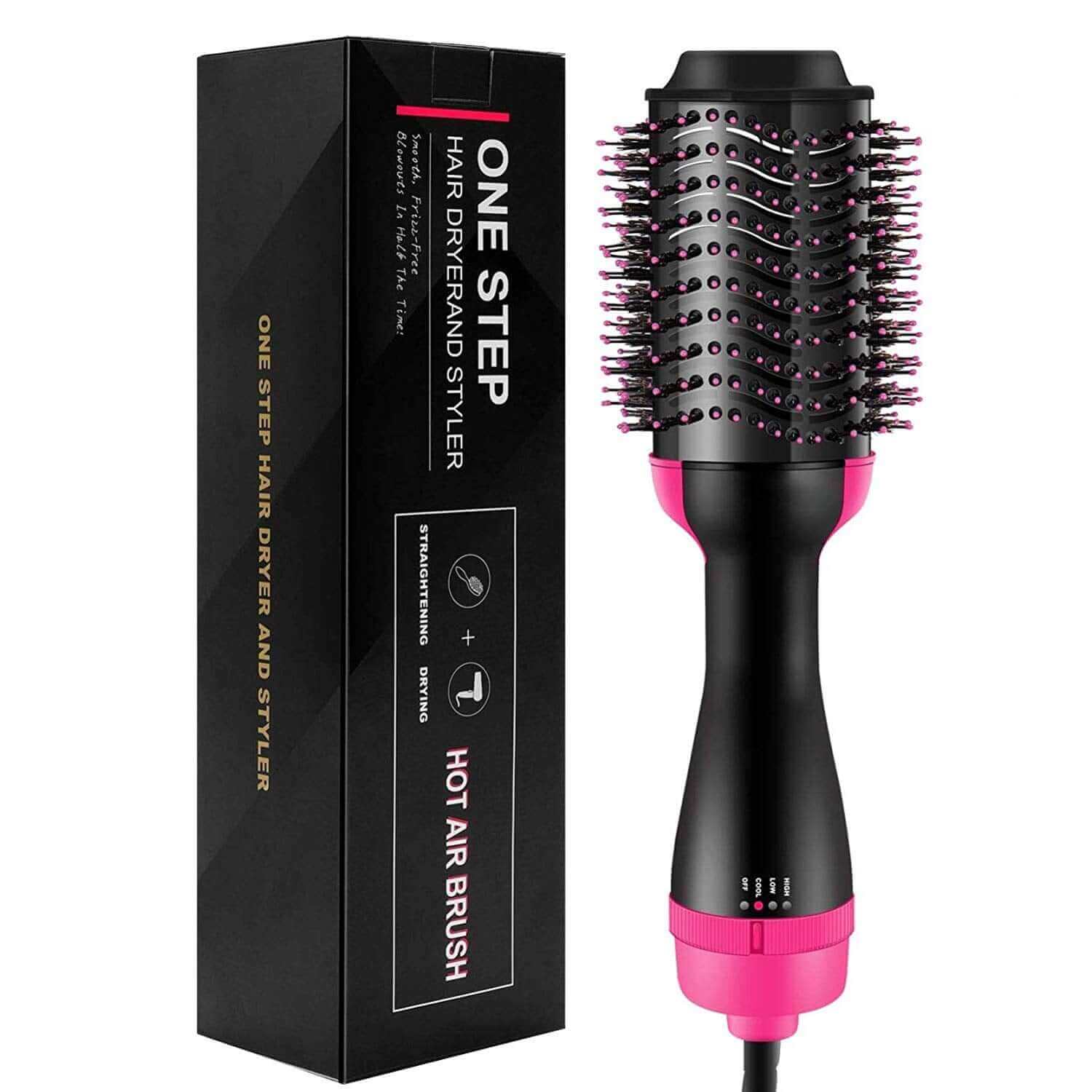 3-in-1 One-Step Hot Air Brush – Professional Hair Dryer, Curler, and Straightener Styler - Image 14