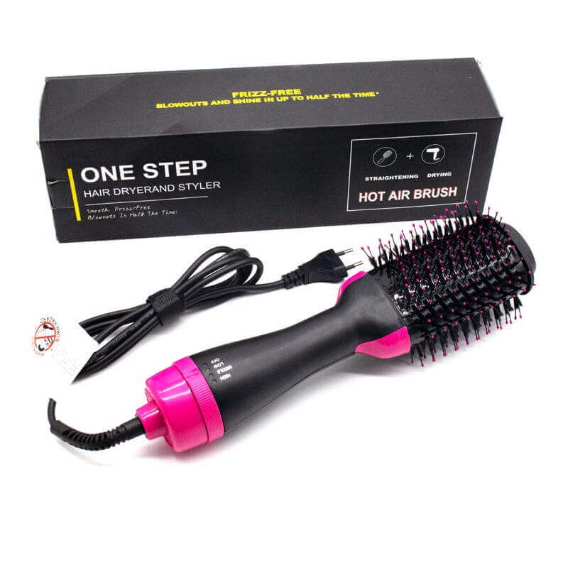 3-in-1 One-Step Hot Air Brush – Professional Hair Dryer, Curler, and Straightener Styler - Image 2