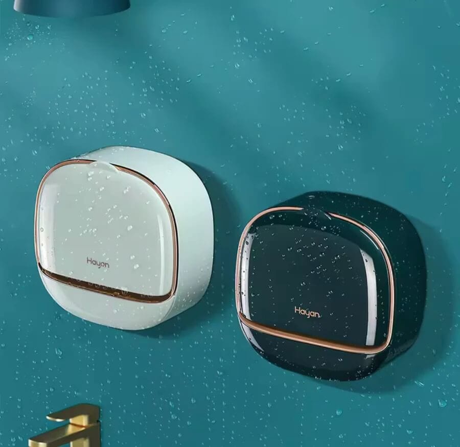 Wall Mounted Soap Box With Flip Cover, Soap Holder With Drainage Tray, Soap Holder With Lid, ABS Soap Box With Lid - Image 6